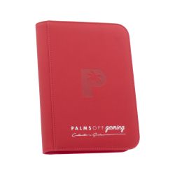 Collector's Series 4 Pocket Zip Trading Card Binder - RED - Palms Off Gaming