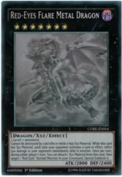 Red-Eyes Flare Metal Dragon (Ghost Rare) - Ghost Rare - CORE-EN054 - 1st Edition