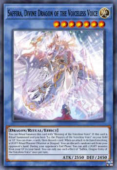 Saffira, Divine Dragon of the Voiceless Voice - LEDE-EN034 - Ultra Rare - 1st Edition
