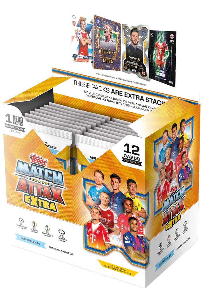 Topps UCC Match Attax EXTRA Champions League 2025/2026 Edition Trading Card - Display of 32 Packs