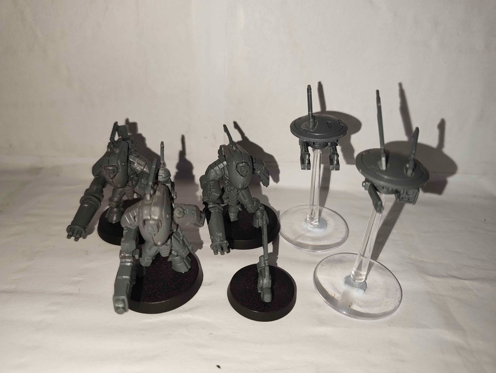 Warhammer Second hand - Assembled: Tau - 3x XV26 Stealth Battlesuits