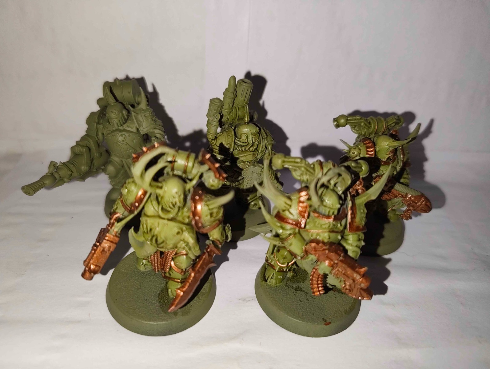 Warhammer Second hand - Assembled: Death Guard - 5x Plague Marines