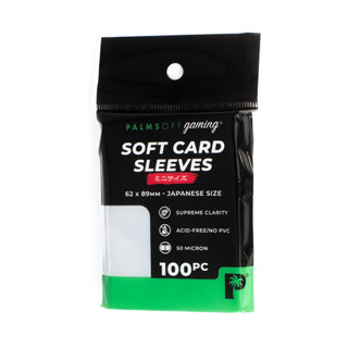 Soft Card Sleeves (Penny Sleeves) - Japanese Mini Size - 100pc - Palms Off Gaming