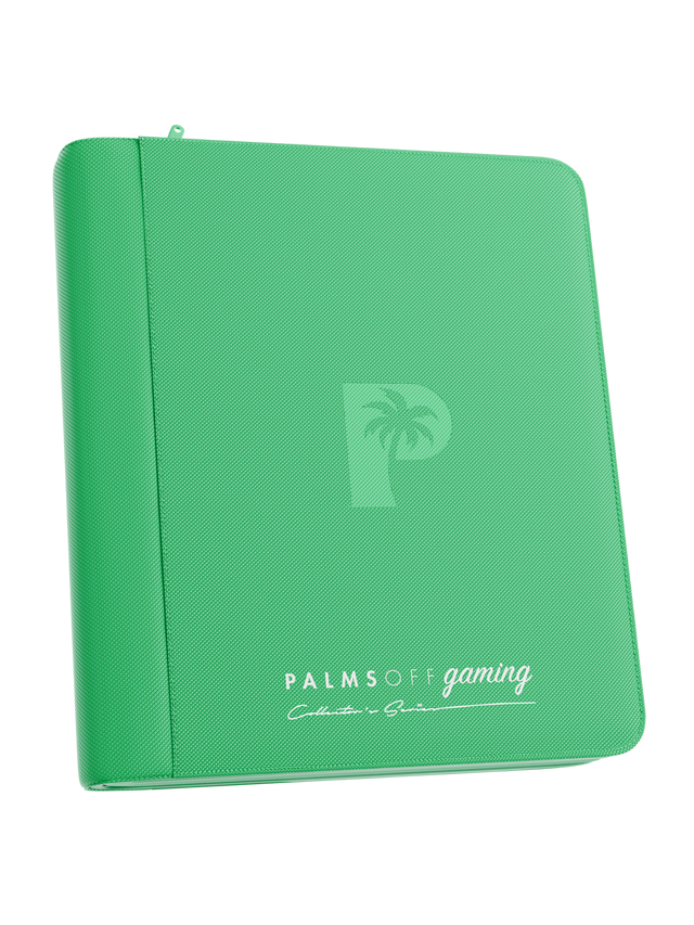 Collector's Series 4 Pocket Zip Trading Card Binder - Green - Palms Off Gaming