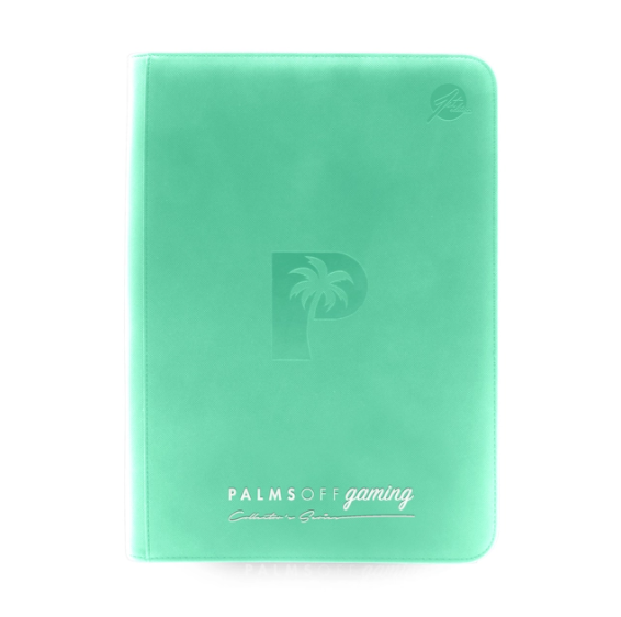 Collector's Series 9 Pocket Zip Trading Card Binder - Turquoise - Palms Off Gaming
