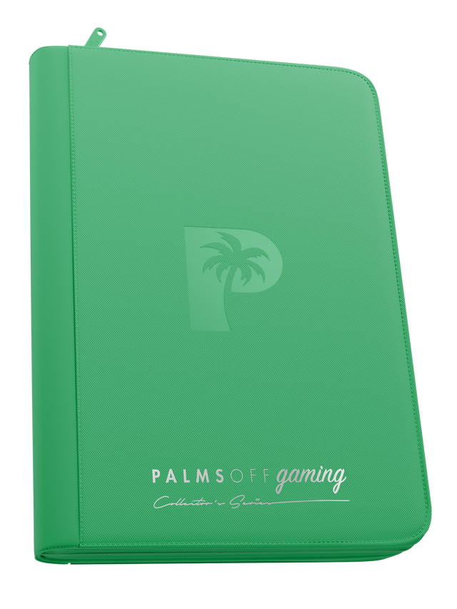 Collector's Series Top Loader Zip Binder - 9 Pocket - Green - Palms Off Gaming