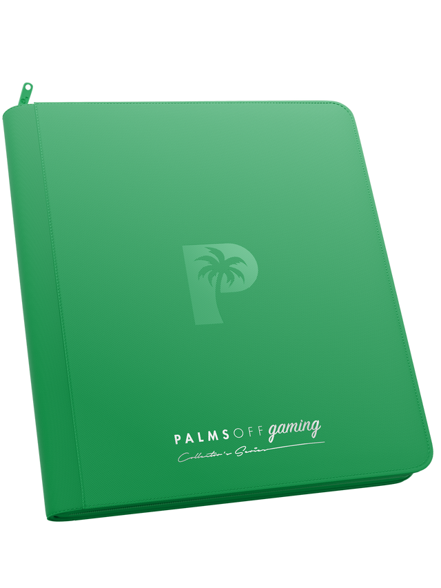 Collector's Series 12 Pocket Zip Trading Card Binder - Green - Palms Off Gaming